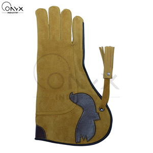 Gants de fauconnerie en daim souple à manches longues, protège-mains respirants et résistants aux morsures pour l'entraînement des aigles et la manipulation des animaux - Product Image 3