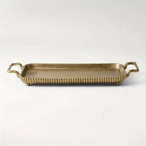 <b>Brass</b> serving tray decorative <b>antique</b> style sturdy construction suitable for serving coffee tea snacks home decor - Product Image 6