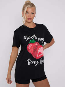Camiseta DTG para mujer, estilo casual, poliéster/algodón, con diseño gráfico OEM, ropa para mujer, estilo urbano, top personalizado. - Product Image 3