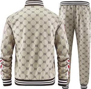 Ensemble de survêtement pour homme en 2 pièces, style hip-hop, brodé, pour l'automne, 100% coton, séchage rapide, tenue de jogging - Product Image 3