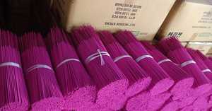 Bâtonnets d'encens en bambou rose, emballés avec une ficelle naturelle, pour usage religieux et aromathérapie, 8-19 pouces - Product Image 4