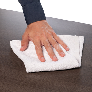 Top Exporter 100% Cotton Commercial Ribbed <b>Bar</b> Mop <b>Towels</b> 16x19 32 oz Heavy Absorbent Bleached White Kitchen Cleaning Cloths - Product Image 6