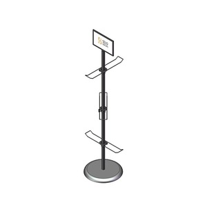 Height-Adjustable Detachable & Modular Design Shopping <b>Bag</b> <b>Holder</b> with 3 Arm Hooks - Product Image 2