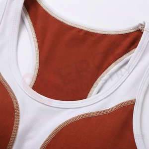 Conjunto Deportivo VERGE INDUSTRY para Mujer, Sujetador Deportivo Racerback y Leggings de Cintura Alta para Yoga, Sólido, 180g, Sin Costuras, 2 Piezas - Product Image 4