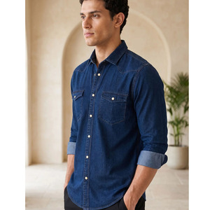 Camisas de Mezclilla de Manga Larga para Hombre, Novedad 2026, Ropa Casual, Cuello Camisero, Camisas de Mezclilla con Bolsillo en el Pecho - Product Image 6