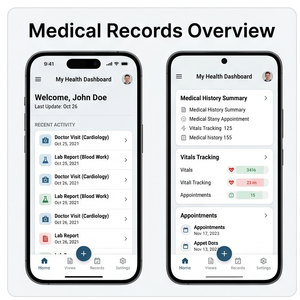 Application RoyalCraft Health Records – Stockage des dossiers médicaux, des rapports, des ordonnances et suivi de la santé IOS/Android/Linux/Mac - Product Image 1