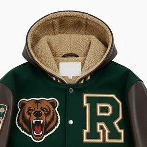 Produit très vendu, veste varsity pour homme à capuche, style cool personnalisé, nouvelle arrivée 2026, veste varsity personnalisée avec impression et broderie - Product Image 5