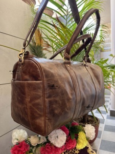 Nueva llegada de bolsos de equipaje de cuero Crunch, bolso hecho a mano multiusos, Unisex bolso de viaje, bolso de colección elegante de gran tamaño multiusos - Product Image 2