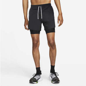 กางเกงกีฬาผู้ชายคุณภาพสูงแบบลำลอง 2-in-1 ผ้าแคนวาสระบายอากาศ ป้องกันรอยยับ เอวยางยืด ไซส์ใหญ่ - Product Image 1