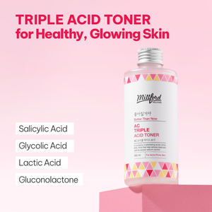 Tónico Facial Triple Ácido Millford AC 200ml Para Piel Propensa al Acné, Tónico Líquido Exfoliante Hecho en Corea, Cosméticos Coreanos para el Cuidado de la Piel - Product Image 2