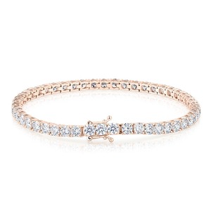 7.3CT Round Lab Grown Diamond Tennis <b>Bracelet</b> 9K Rose Gold Wholesale Solid Gold Fine Jewelry Manufacturer - Product Image 3