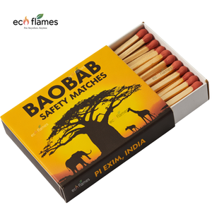 Ventas directas del fabricante India Negro Rojo 'Matti' Fósforos de madera Característica DE SEGURIDAD Impresión de logotipo de cartón de calidad para uso en la cocina - Product Image 3