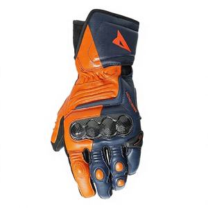 Guantes de Motociclismo de Cuero Unisex Dennis Carbon 3, Estilo Largo, Cuero Genuino, Impermeables, Transpirables, Dedos Completos - Product Image 1