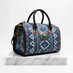 Wholesale Leather Luxury Style Women's Hand Bag Vintage designer cards pattern Chains Decoration Two Strap Leather <b>handbag</b> - Product Image 2