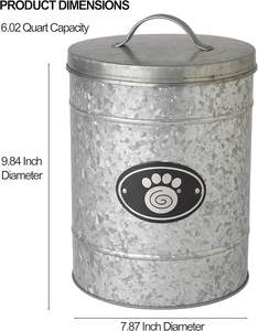 Great Quality In Responsible Price Large Capacity Metal <b>Kitchen</b> <b>Storage</b> Jar For Rice Flour Pulses With Secure Lid Design - Product Image 4