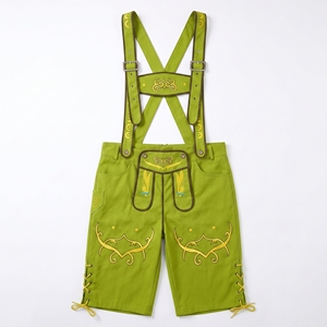 Shorts Bermuda en Lederhosen Verts pour Hommes, Brodés, Taille Haute, Décontractés, Tissés – Meilleures Ventes - Product Image 1