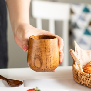Solid Wood Tea <b>Cup</b> with Handle & <b>Saucers</b> Eco Friendly Drink <b>Cup</b> for Home Party tableware Use At Hot Selling Sale - Product Image 6