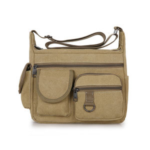 กระเป๋าถือสะพายข้างคุณภาพสูงแบบกันน้ำ  ผ้าแคนวาส  สำหรับผู้ชายและผู้หญิง  พร้อมโลโก้สั่งทำได้ - Product Image 1