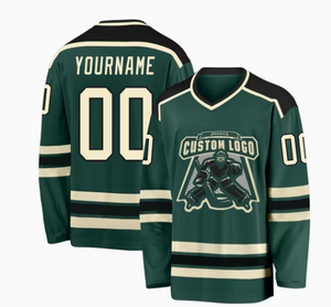 Custom <b>Ice</b> Hockey Jersey Men Long Sleeve Sublimated Print Moisture Wicking Polyester VNeck Adult Uniform - Product Image 4