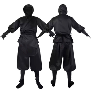 Tenue d'arts martiaux haut de gamme à manches longues, design noir imprimé, costume de ninja, dernière édition, prix abordable, ensembles d'uniformes de ninja - Product Image 1
