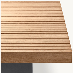 Table rectangulaire en teck écologique, idéale pour l'extérieur ou les cafés, résistante à la décomposition, en promotion. - Product Image 4