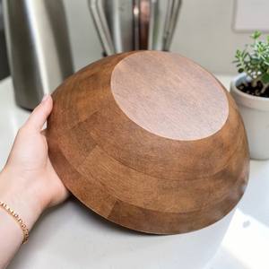 Plat de service en bois d'acacia massif et de bois de manguier, fait main, écologique, avec poignée, qualité professionnelle, fournitures pour restaurants - Product Image 5