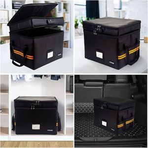 Upgraded 2-Layer Water-Resistant Portable Collapsible Storage Cabinet Fireproof Document <b>File</b> <b>Box</b> Lock for <b>File</b> Folders - Product Image 5