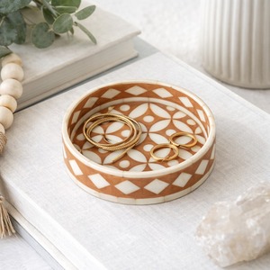 Wholesale Bone Inlay Handmade Modern Eco-Friendly Round Tea Coaster Safe for Indian Home Use <b>Mats</b> & Pads - Product Image 4