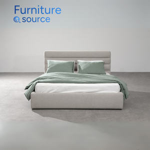 Elegante y moderna cama italiana de tela sintética tapizada con marco de madera maciza cómodo colchón de látex fábrica de muebles de Vietnam - Product Image 2