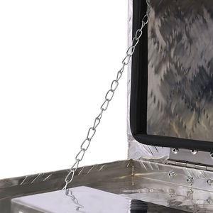 Cassetta portautensili in alluminio pesante da 24 pollici con chiavi di blocco e portaoggetti per roulotte per roulotte, portaoggetti in argento - Product Image 5