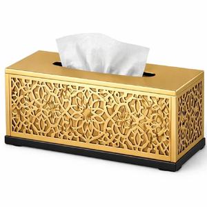 Boîte à mouchoirs en bois avec motif de feuilles, boîte de rangement décorative faite à la main de style Japandi pour la maison, le bureau et la salle de bain - Product Image 5