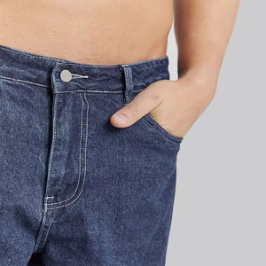 Pantalones Cortos de Mezclilla para Hombre, Talla Mediana, Estilo Carpintero, Holgados, de Trabajo, con Costuras en Contraste, Ajuste Holgado, Estilo Urbano, Bordado, Logotipo Personalizado - Product Image 5