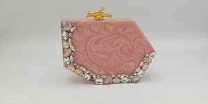 กระเป๋าคลัทช์งานฝีมือประดับด้วยไมโครไฟเบอร์สุดหรู ดีไซน์เนอร์ขายส่ง กระเป๋าสะพายสำหรับงานแต่งงานและงานเลี้ยง  รักษ์โลก พร้อมสายโซ่ - Product Image 3