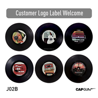 Benutzer definiertes Logo Grafik etikett Moderne 7 'Vinyl-Plattentischmatten 6PCS