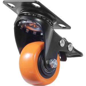 Set di 4 Ruote Girevoli da 2 Pollici con Doppio Blocco di Sicurezza, Silenziose, Resistenti, Capacità di Carico 150 Libbre, in PVC, Personalizzabili OEM - Product Image 2