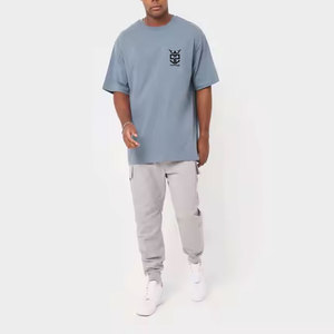 Camisetas Extra Grandes para Hombre, de Corte Holgado, con Logotipo Personalizado, Último Diseño, Transpirables, 100% Algodón, Gran Venta - Product Image 3