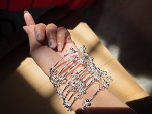 Exquisite Traditional <b>Silver</b> Ghungroo <b>Bangles</b> Handcrafted Elegance for Every Occasion Stunning Handcrafted <b>Silver</b> Plated <b>Bangles</b> - Product Image 2