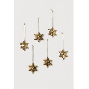 Minimalist Metal <b>Snowflake</b> Ornament Christmas Tree <b>Decoration</b> Holiday Home Decor Wall Hanging Art Star Shape - Product Image 2