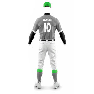 Conjunto de Camiseta de Béisbol Unisex Azul Marino y Blanco, Manga Corta, Cierre de Botones, Transpirable, Absorbe la Humedad, Impresión por Transferencia de Calor Personalizada - Product Image 4