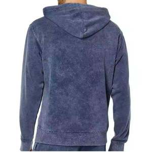 Sudadera con Capucha para Hombre, Color Sólido, Algodón Lavado, Felpa Francesa, Corte Regular, Informal, para Otoño - Product Image 5