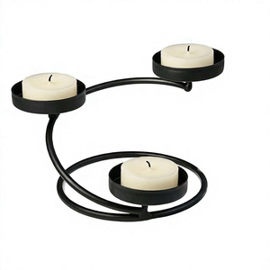 Candelabro Circular de Metal con Impresión Multicolor, Hecho a Mano, Resistente al Calor, Centro de Mesa para Pascua, Decoración para el Hogar - Product Image 3