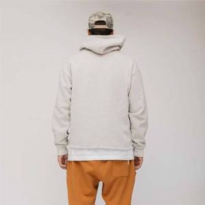 เสื้อฮู้ดผู้ชายสีพื้นทรงโอเวอร์ไซส์ ผ้าฝ้ายถักเฟรนช์เทอร์รี่ 100% สวมใส่สบาย - Product Image 3