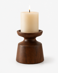 Portavelas de Madera Natural Hecho a Mano, Pedestal Decorativo para Mesa de Comedor, Decoración para Bodas y Hogar - Product Image 5
