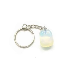 High quality Crystal Keychain Opalite Tumbled <b>Key</b> Chine Natural Stone <b>Key</b> <b>Holder</b> Gifts for Women <b>Key</b> <b>Chain</b> wholesale - Product Image 6