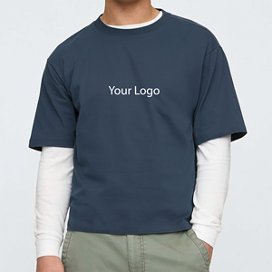 Nouveau T-shirt décontracté 2025 coupe oversize à manches régulières, léger, 100 % coton jersey, coupe décontractée, style hip-hop, anti-plis - Product Image 1