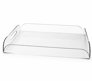 Plateau de service et de rangement multifonctionnel en acrylique cristal minimaliste pour thé, café, petit-déjeuner, élégant plateau en lucite pour la décoration de table basse - Product Image 3