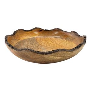 Bol de service de style américain en bois de manguier, écologique, léger, fait main, durable, pour la décoration de la maison et la présentation des aliments lors de fêtes - Product Image 3
