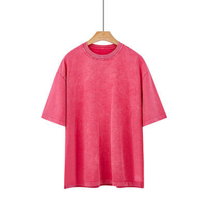 T-shirt court pour homme, coupe ample, haute qualité, uni, vente en gros - Product Image 3