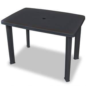 Ensemble bistrot pliable anthracite en plastique de taille moyenne pour usage extérieur - Product Image 3