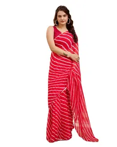 One Minute Ready to Wear Pre-Stitched Saree Available with Hook and Drawstring Indian & Pakistani Clothing Genre
